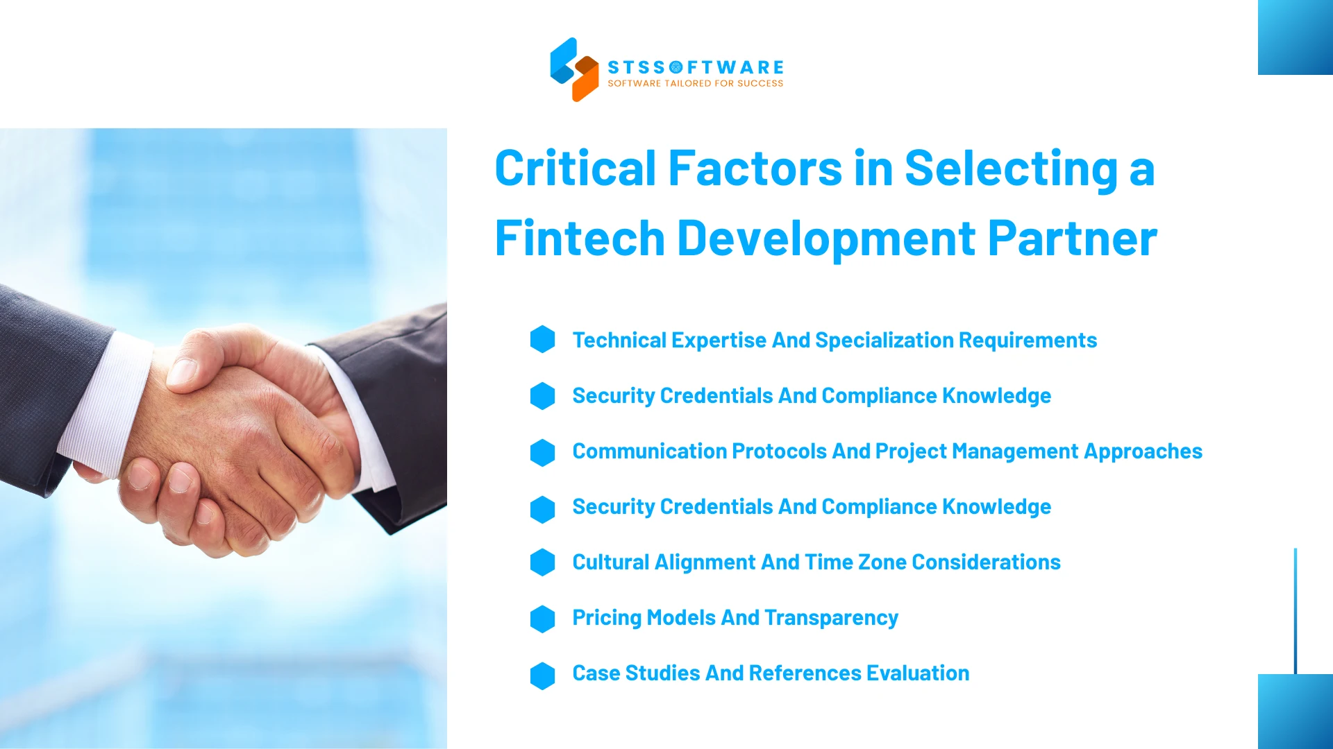 critical factors in selecting a fintech development partner