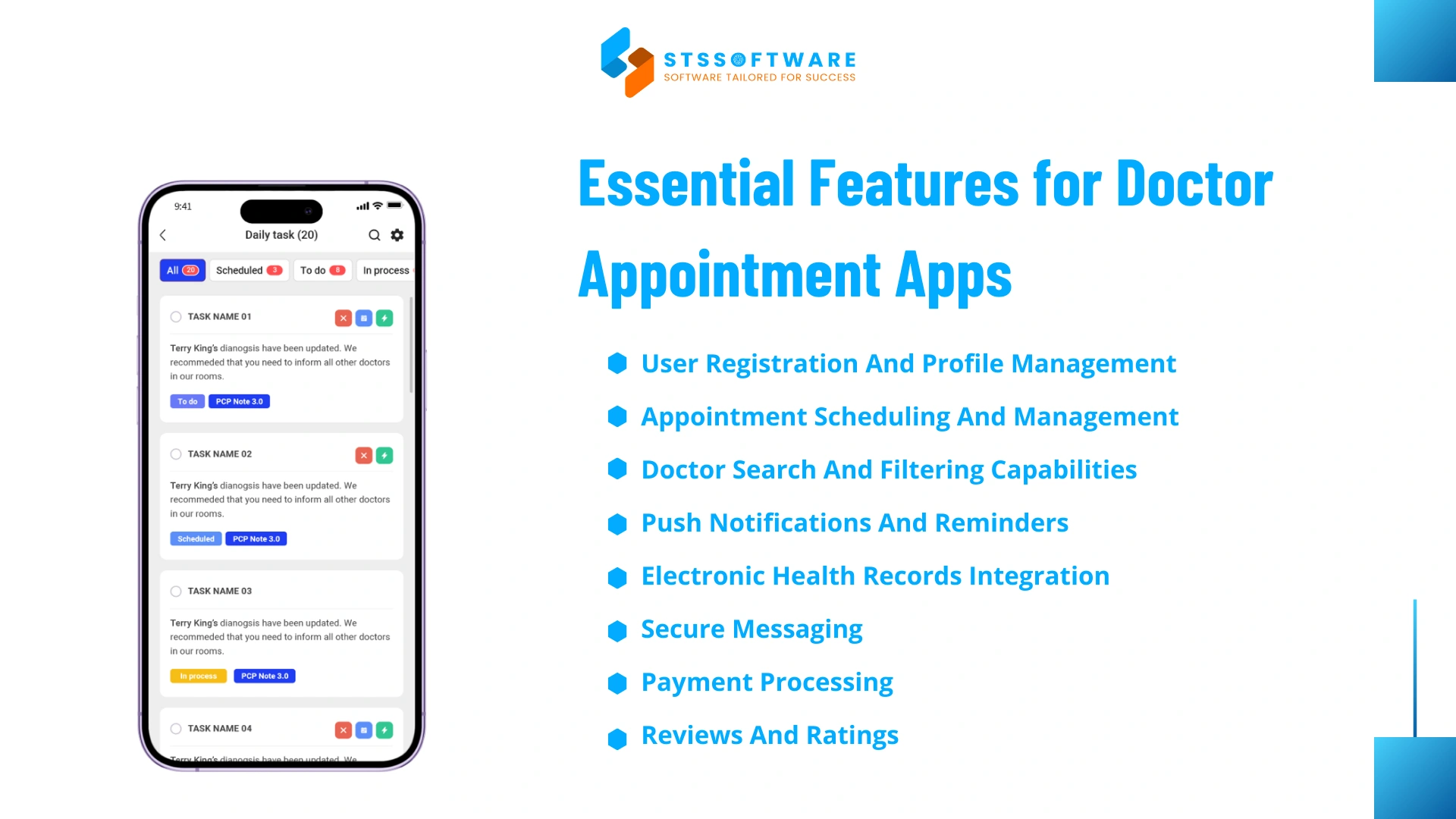 essential features for doctor appointment apps
